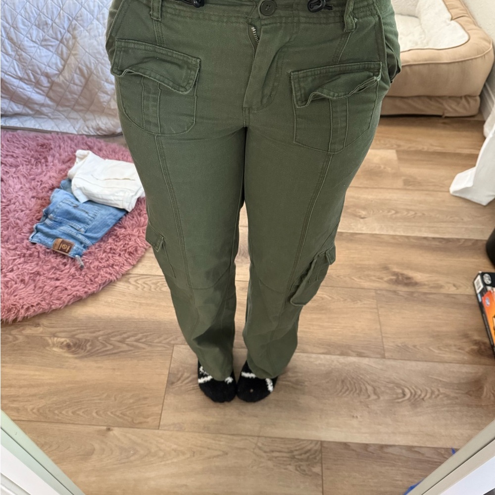 Brandy Melville Green Straight Leg Jeans